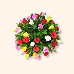 arreglo de rosas de colores